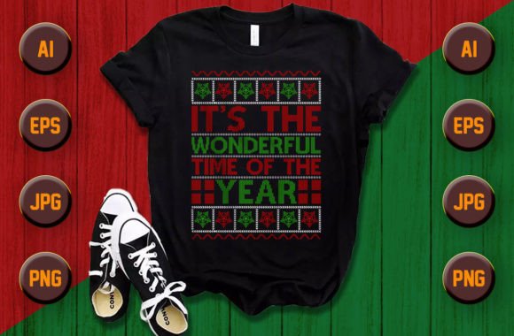 Wonderful Time Ugly Christmas T Shir Graphics Freebies